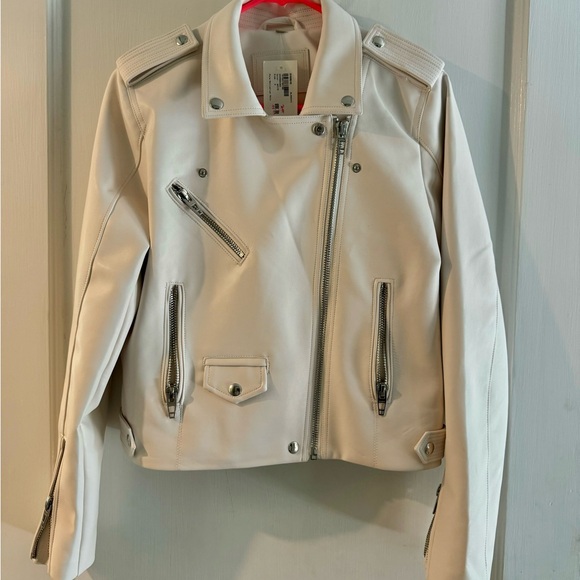 Blank NYC Jackets & Blazers - White Moto Blank NYC jacket. Never worn. Size S